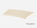 Margelles de piscine courbe fabrication française, gamme Vendée - couleur pierre Margelle courbe Vendée ton Gris